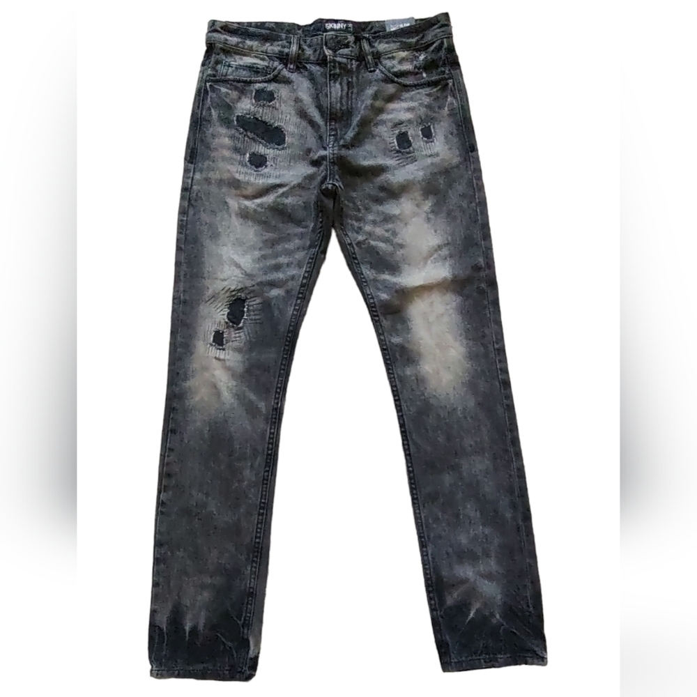 Rocawear Blak Men's Distressed Skinny Jeans NWT Sz.32 MSRP $128